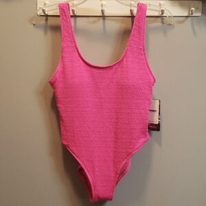 Mosmann Australia Bright Pink Textured One Piece Swimsuit